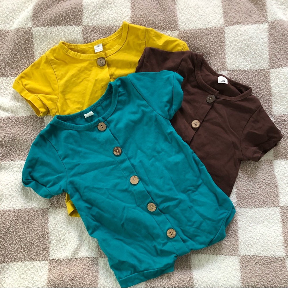 BOGO 🎊 Bundle of 3 gender neutral Baby rompers